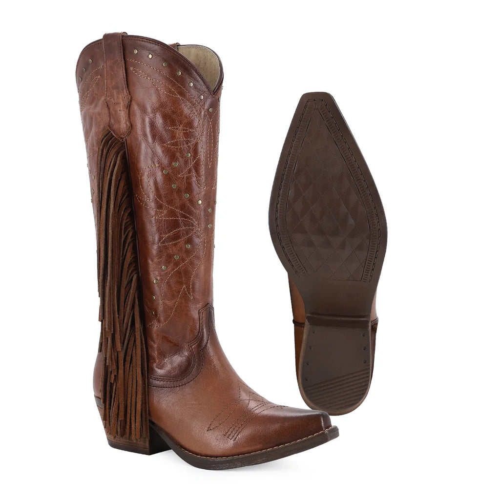 BOTA VAQUERA PARA DAMA DE PIEL MODELO FANCY