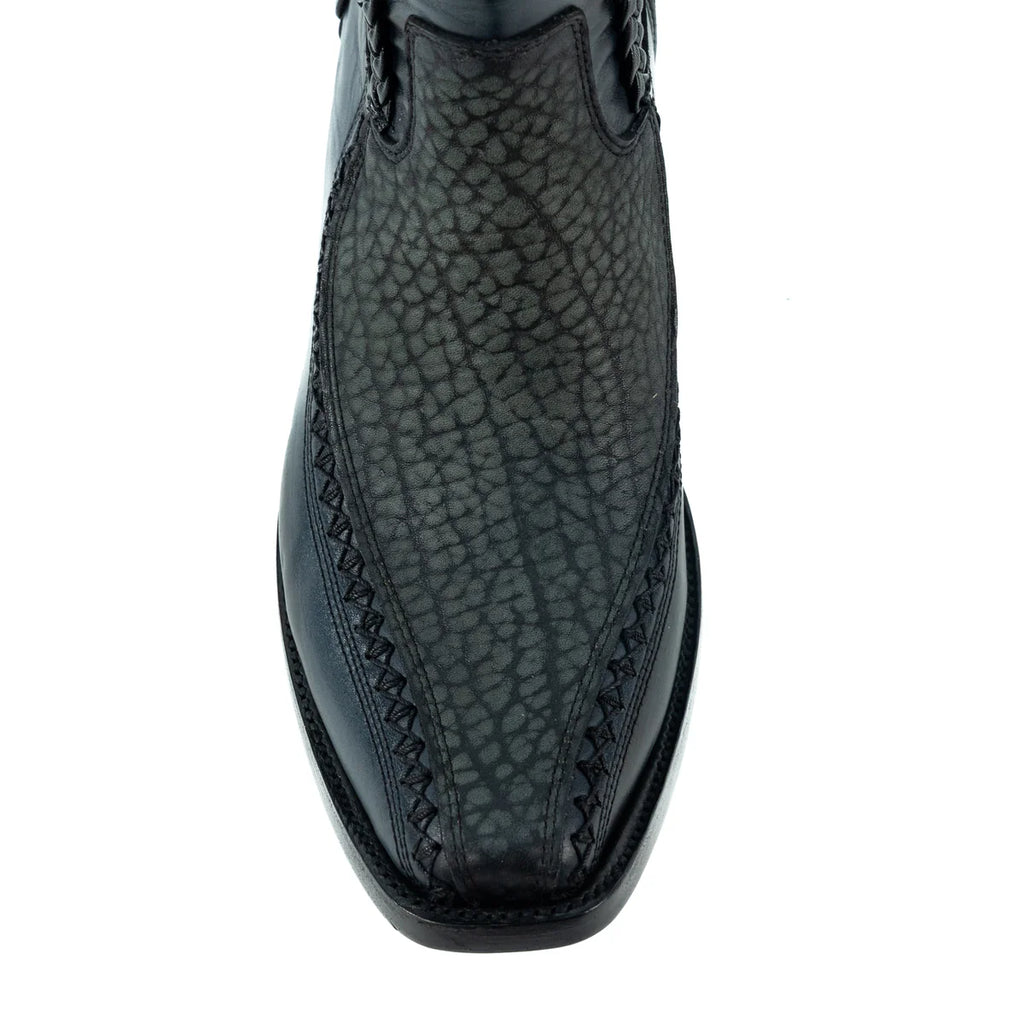 BOTIN JEFE EN PIEL DE CUELLO DE TORO