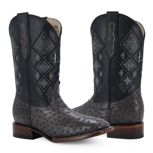 BOTA VAQUERA BULLDOG AVESTRUZ GRIS