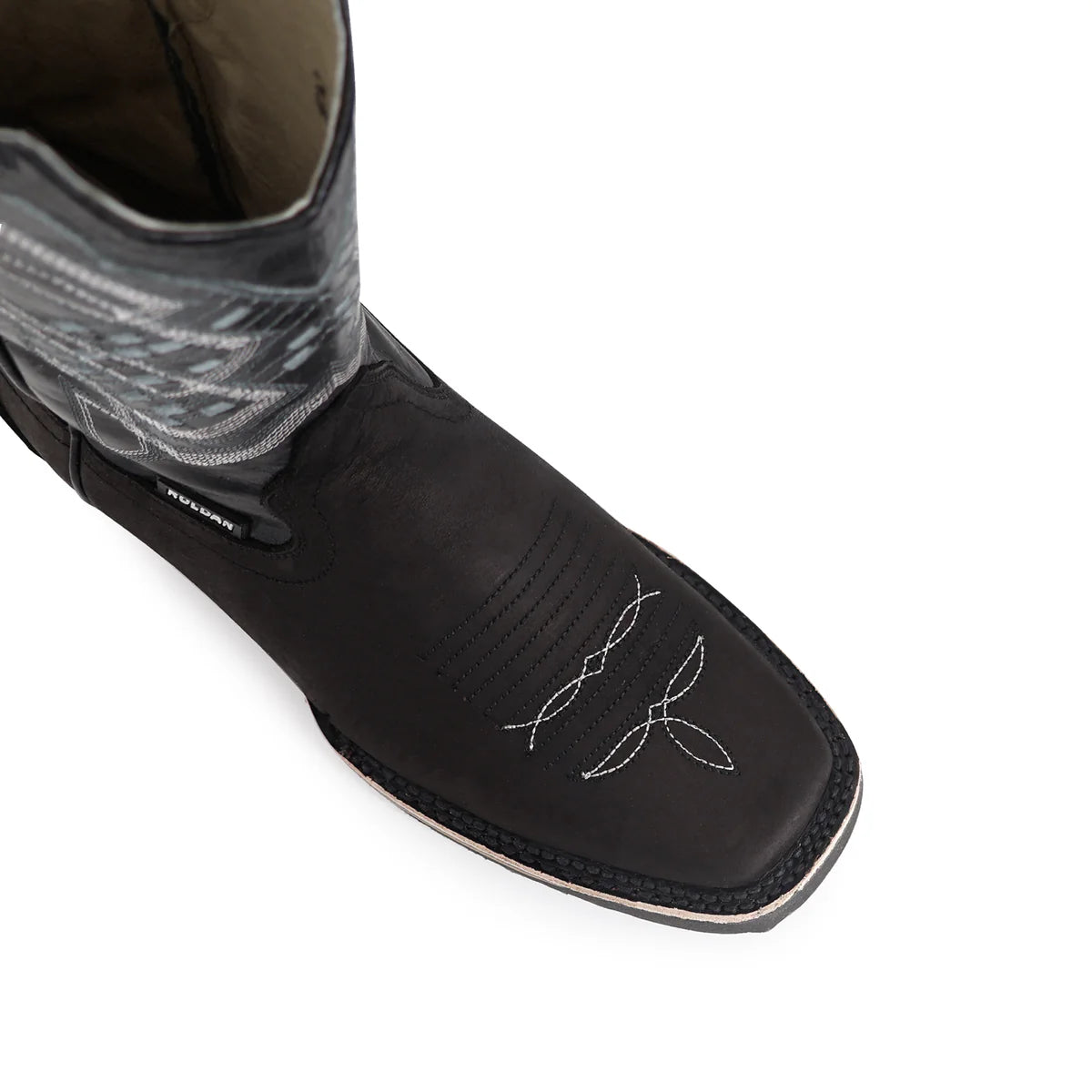 Bota Vaquera Rodeo Res Gold Negro