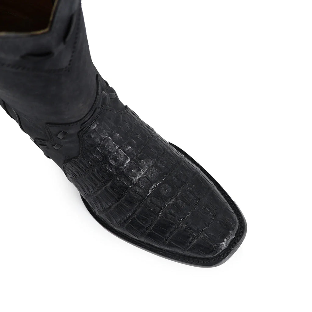 BOTA VAQUERA FRANCO COCODRILO-COLA NEGRO