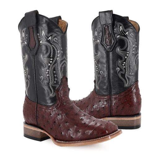 BOTA VAQUERA BULLDOG AVESTRUZ VINO