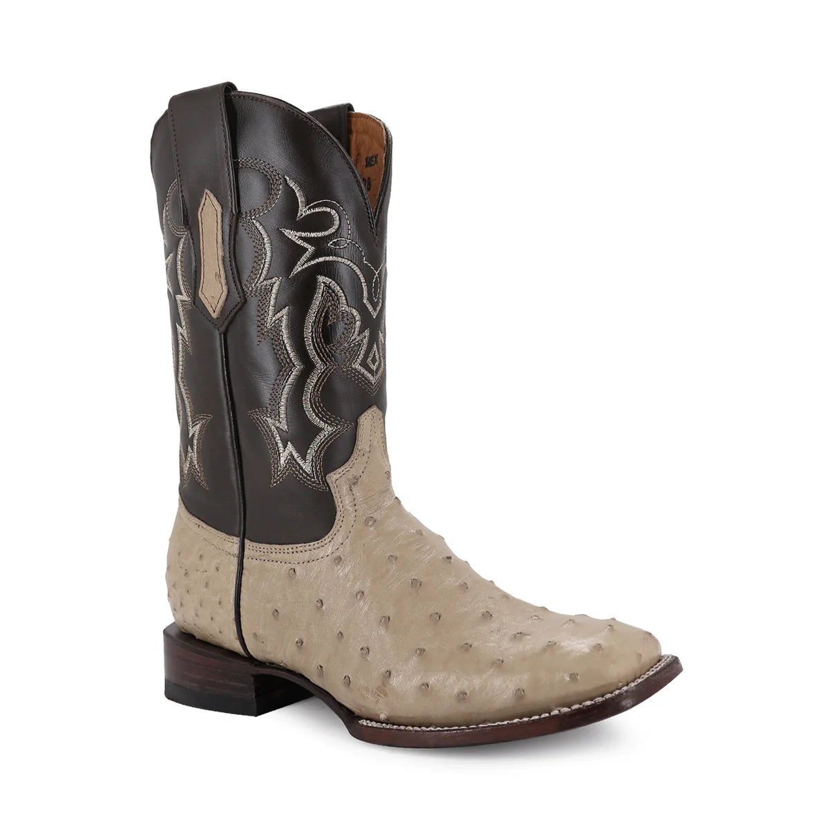 BOTA VAQUERA BULLDOG AVESTRUZ HUESO