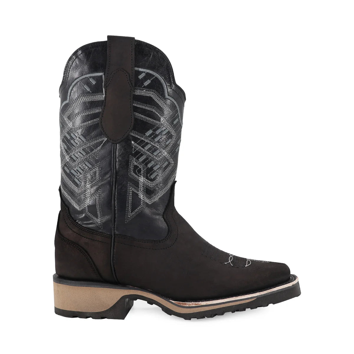 Bota Vaquera Rodeo Res Gold Negro