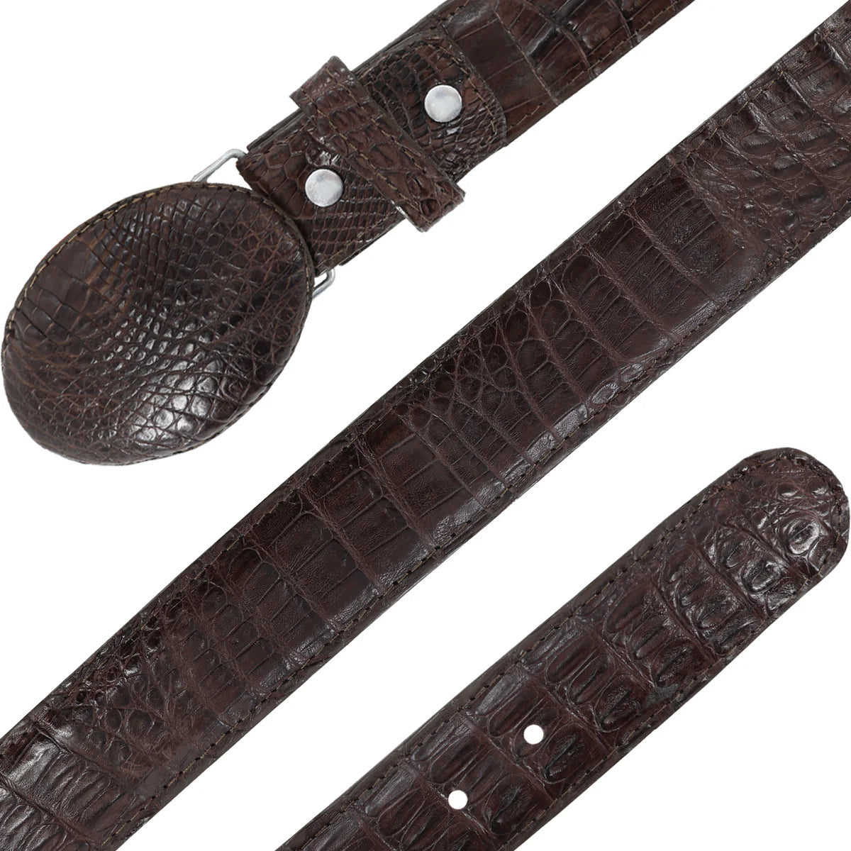 CINTURON HEBILLA VAQ PARA HOMBRE EN PIEL DE COCODRILO